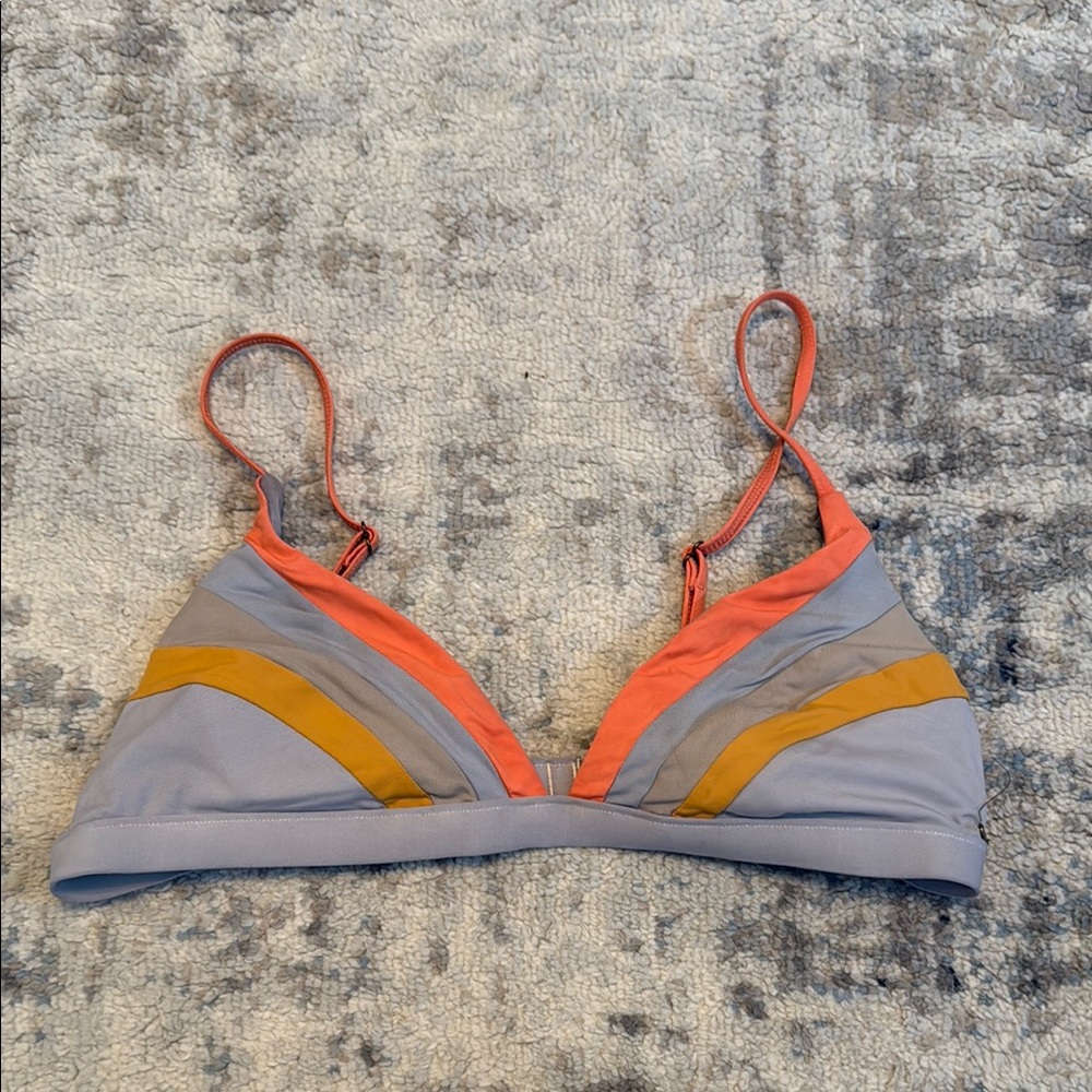 Rip Curl Gray and Orange Bikini Top